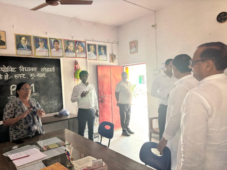 सभापतिने ने कम्पोजिट विद्यालय (1-8) संघावली का किया निरीक्षण
