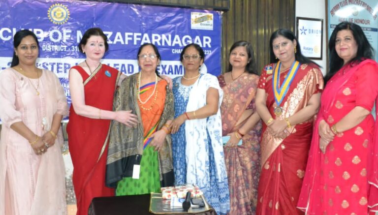 इनर व्हील क्लब मुजफ्फरनगर डिस्ट्रिक्ट ने पूर्व प्रेजिडेंट कुमुद गोयल का  किया अभिनंदन