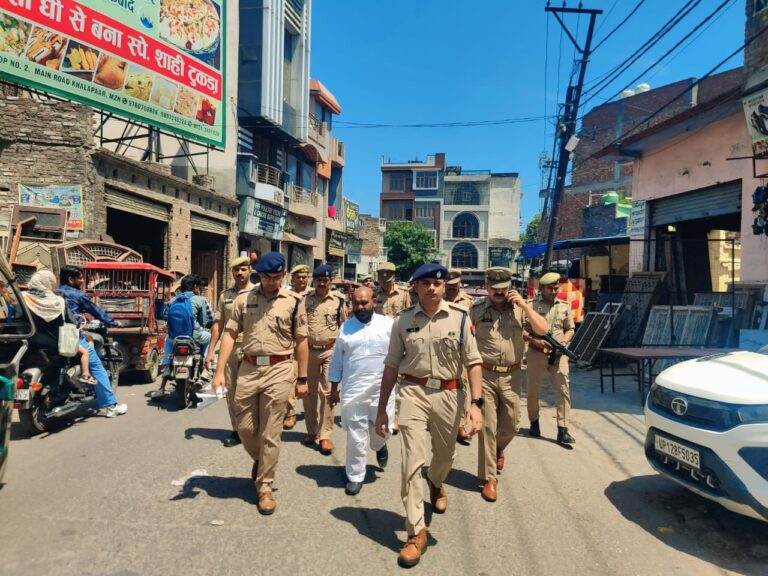 एसएसपी ने अंबेडकर जंयती शोभायात्रा मार्ग का किया निरीक्षण