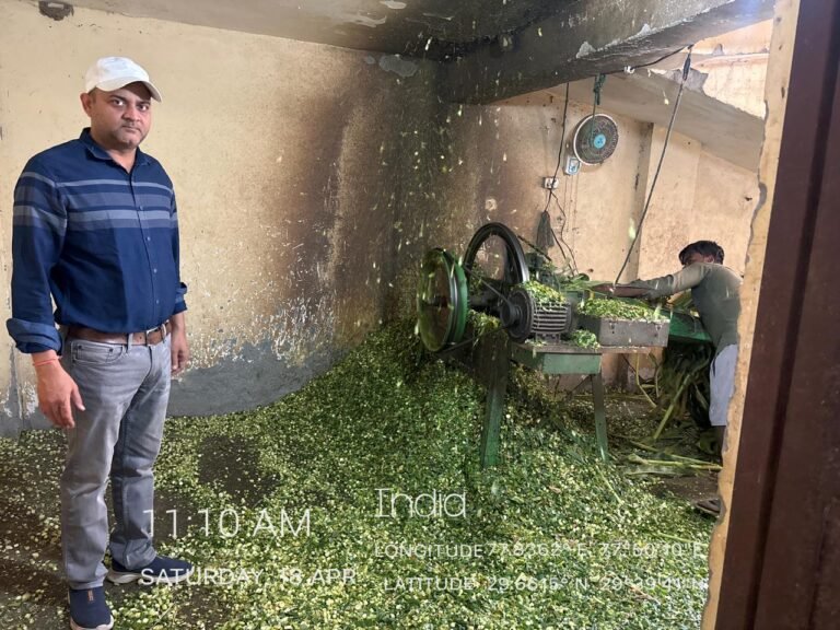पशु चिकित्सा अधिकारी ने पुरकाज़ी कान्हा गौशाला का किया निरीक्षण