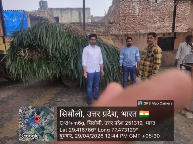 पशु चिकित्सा अधिकारी ने सिसौली की कान्हा गोशाला का किया निरीक्षण