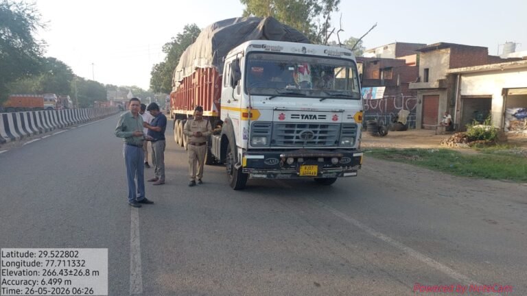 छपार टोल प्लाजा के पास नौ ओवरलोड वाहनों का चालान, 8.57 लाख का जुर्माना