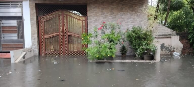 शहर के मोहल्ला आबकारी में बारिश के बाद घरों में भरा पानी, देखिए वीडियो