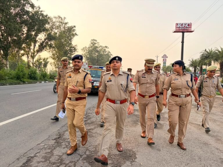 एनएच-58 पर कांवड़ यात्रा मार्ग का एसपी सिटी ने किया निरीक्षण