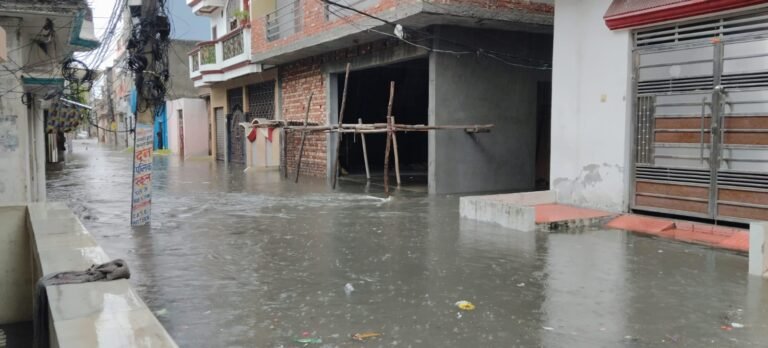 मूसलाधार बारिश से शहर बना टापू , नालों से नहीं हुई पानी की निकासी