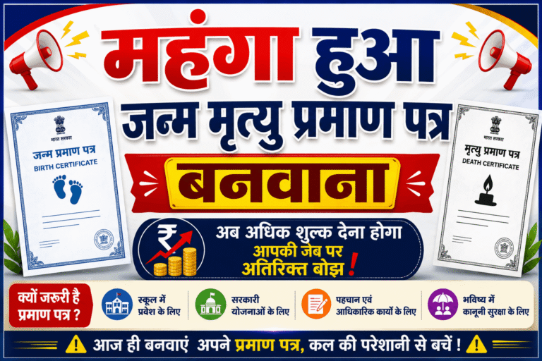 उत्तरप्रदेश में महंगा हुआ जन्म-मृत्यु प्रमाणपत्र बनवाना