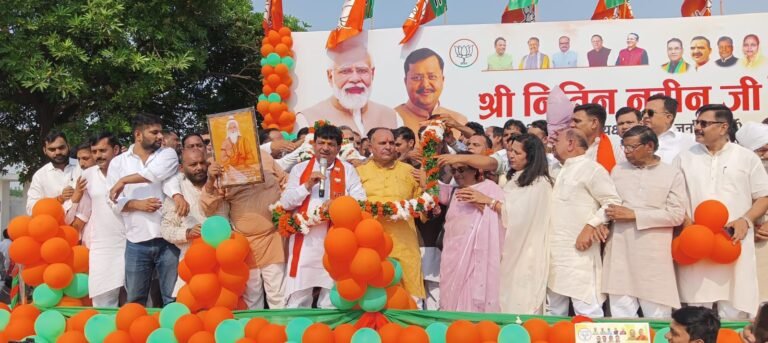 भाजपा के राष्ट्रीय अध्यक्ष नितिन नबीन का किया भव्य स्वागत